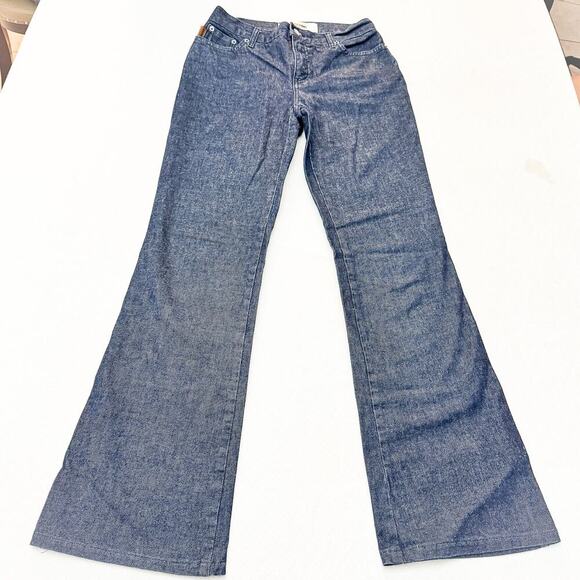 Moschino Donna Jeans Dark Wash Denim Flare Leg Size 28 Italy - Picture 2 of 9